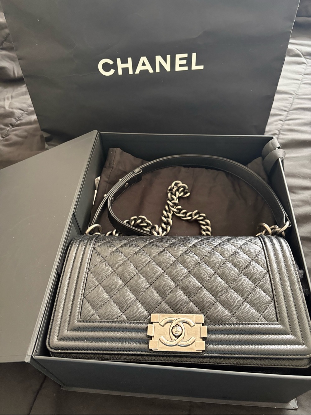 Chanel Black Medium Boy Bag